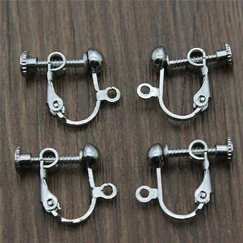 

20pcs Ear Clip Connector Copper Material Rotate Screws Earring Finding Connector DIY Jewelry Craft Accessories