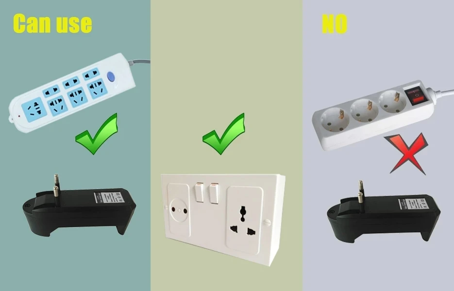 EU Socket Universal Charger For 3.7V 18650 26650 16340 14500 Li-ion Rechargeable Battery Single Slot Automatic Charger battery charger battery charger adapter