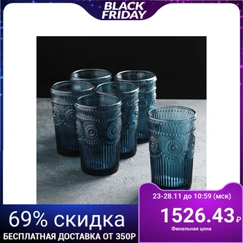 

A set of glasses 350 ml "Largo", 6 pcs, blue