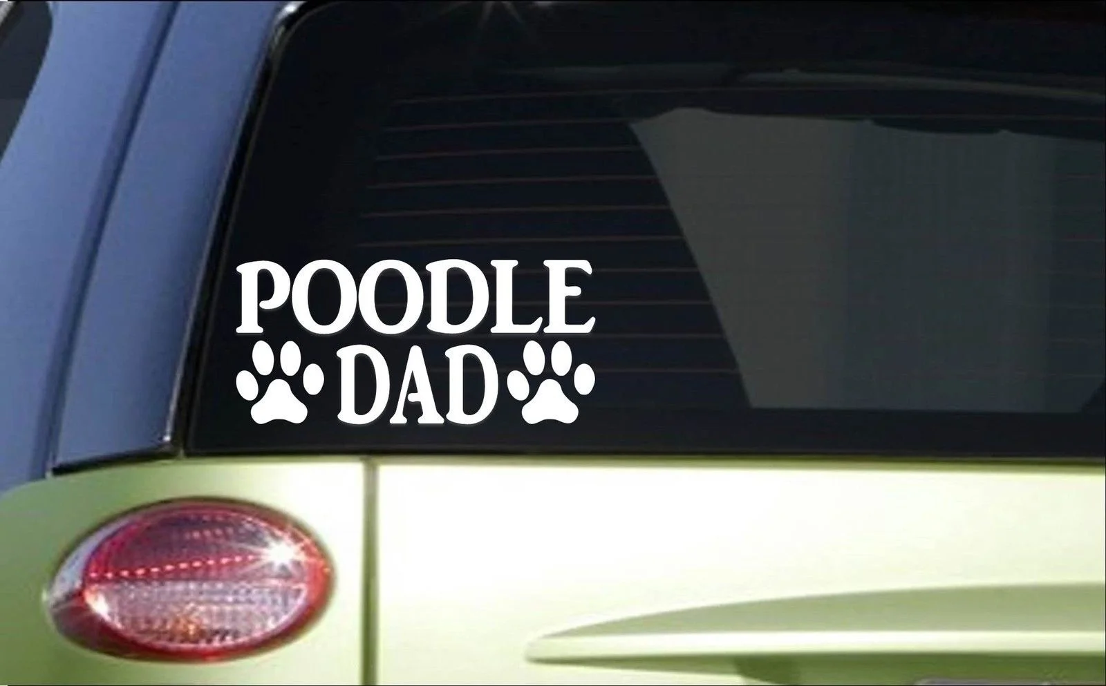 

Poodle Dad 8 inch Sticker decal dog groomer scissors harness computer Sticker