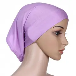 Женский исламский хиджаб, шапка, шарф, шапка труба, обруч для волос, цветная головная повязка