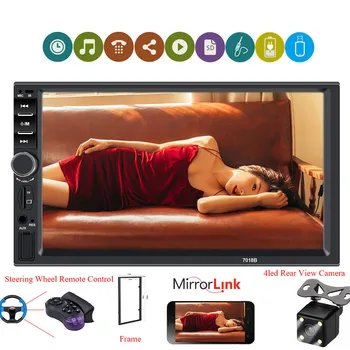 

Car Radio 2 Din Autoradio 7" HD Multimedia Player 2DIN Touch Screen Auto Audio Car Stereo MP5 FM Bluetooth Mirror Link Rearview