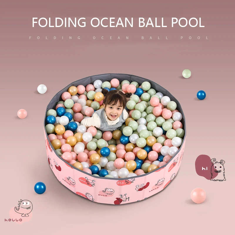 Folding Ball Pool Kids Toy Oxford Cloth Plastic Support Indoor