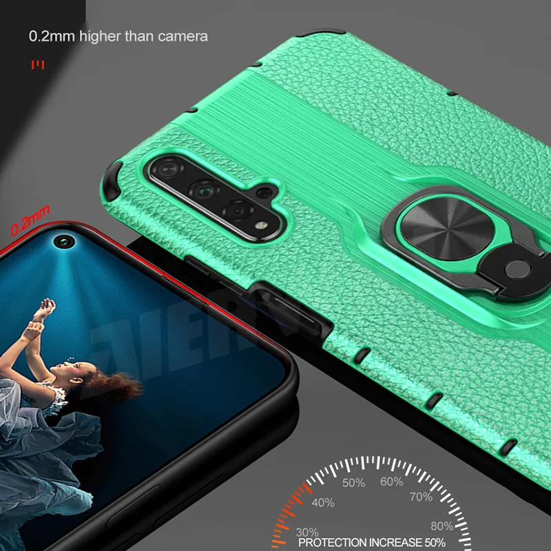 Чехол для honor 20 чехол huawei защитный Магнитный с кольцом Ударопрочный Мягкий