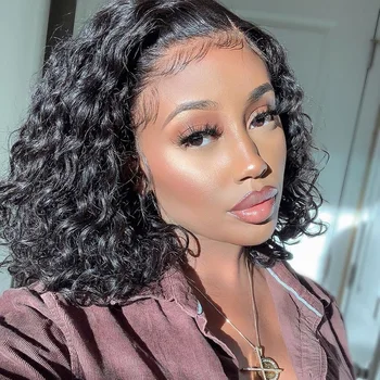 

Beaudiva Curly Bob Lace Front Wigs 150 Desnity Pixie Cut Wig Short Curly Human Hair Wig Remy Brazilian Natural Curly Short Wigs