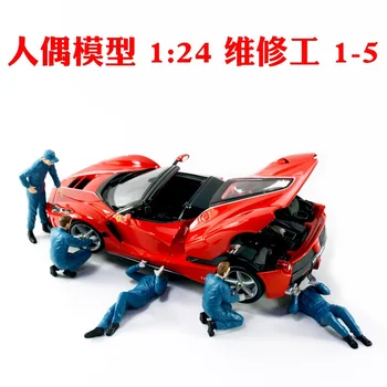 

Doll Model Set 1:24 Resin Hand Car Model Scene Maintainer Car Repair Character Decoration Model Dolls