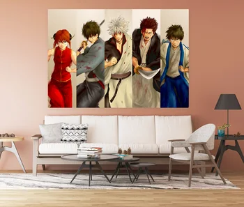 

[Self-Adhesive] 3D Gin Tama 307 Japan Anime Wall Stickers Mural Decal Wall Murals AJ WALLPAPER Belly