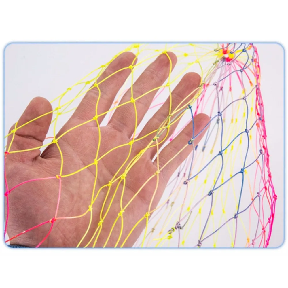 Round/Triangle Fishing Mesh Head Aluminum Alloy Frame Colorful Nylon Fishing Hand Landing Net Head Fishing Tackle New