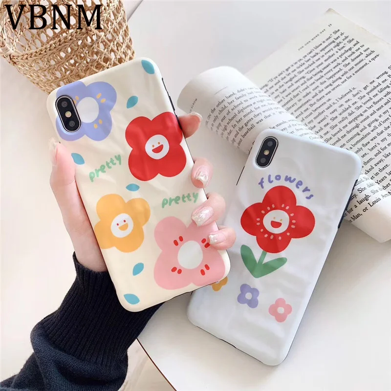 

Wrinkle Floral Pineapple Pattern Phone Case for iPhone XS Max XR X 7 8 Plus 6 6s Plus Matte Soft Silicone Back Cover Coque New