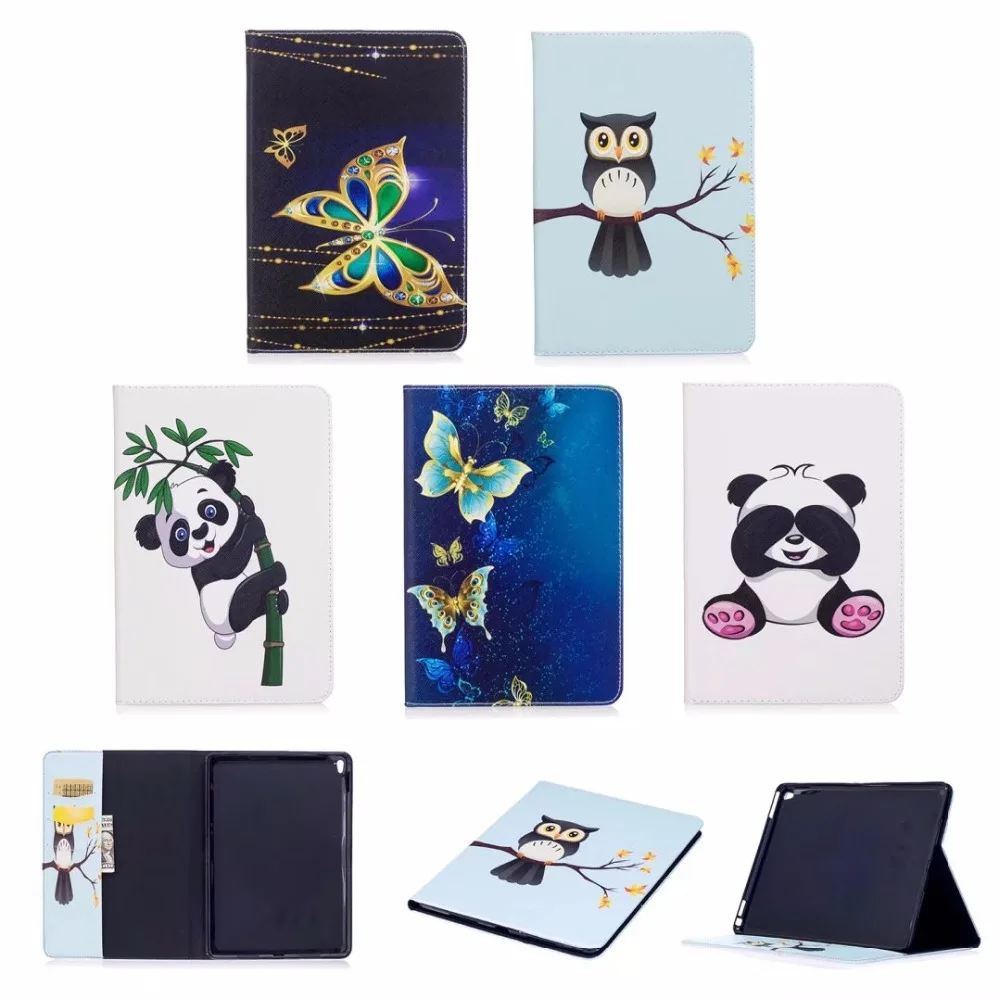 Для Apple iPad Pro 9,7 чехол с рисунком панды из искусственной кожи с отделениями для карт защитная задняя крышка для iPad Pro mini 9,7''