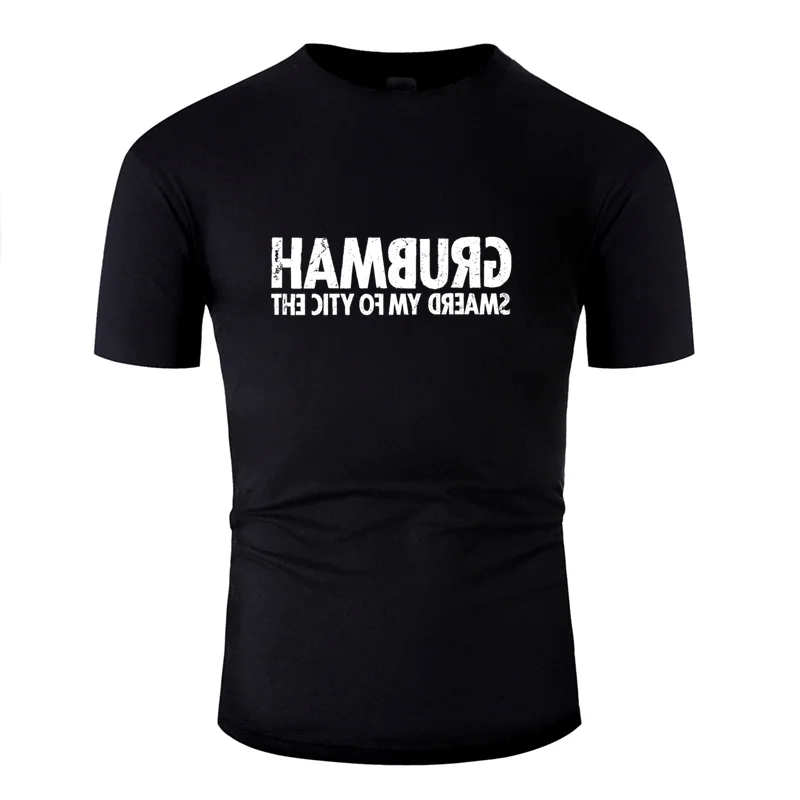 

White Oldstyle Humor Hamburg New Style Tshirt 2020 Short Sleeve Euro Size S-5xl Kawaii Men T Shirt Unisex Round Collar