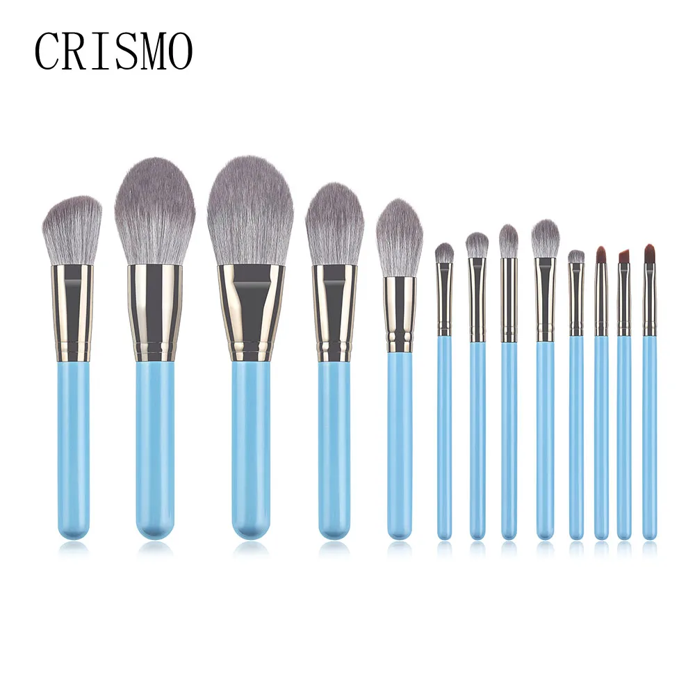 

CRISMO 13PCS Professional Make Up Brushes Set Nylon Hair Powder Foundation Blush Contour Cosmetic Tool Kit Pincel Maquiagem