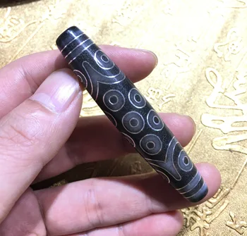 

AAA+++ Real Big Treasure LKbrother High Quality Energy Magic Tibetan Old Oily Agate Silver Inlay 21 Eyes Totem dZi Bead 78mm