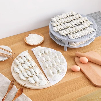 

Simple Style Dumplings Storage Tray Curtain Pasta Cover Kitchen Foldable Pad Dumpling Placemat Cover Curtain Put Dumplings Trays