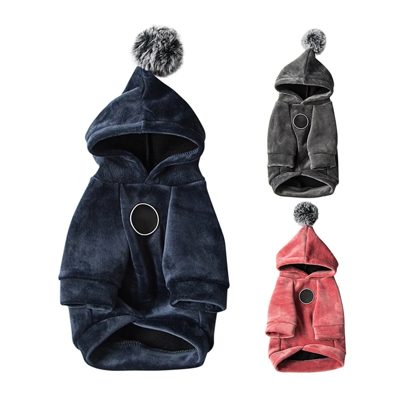 

Winter Dog Clothes Pet Dog Hoodies Coat For Small Dog Autumn Coat Jacket For Yorkie Chihuahua Puppy Warm 2-Legged Clothing