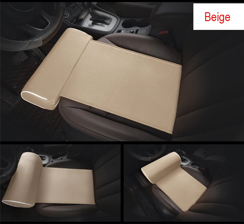 Удлиненная Автомобильная Удобная подушка сиденья для Infiniti Buick peugeot 307 206 407 301 Seat Leon Lexus chery Saab не защита от скольжения - Название цвета: A-BEIGE