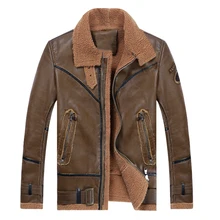Новинка, мужская кожаная куртка, Европейский и американский размер, Мужская Толстая Теплая мужская кожаная куртка, плюс бархатная модная кожаная куртка