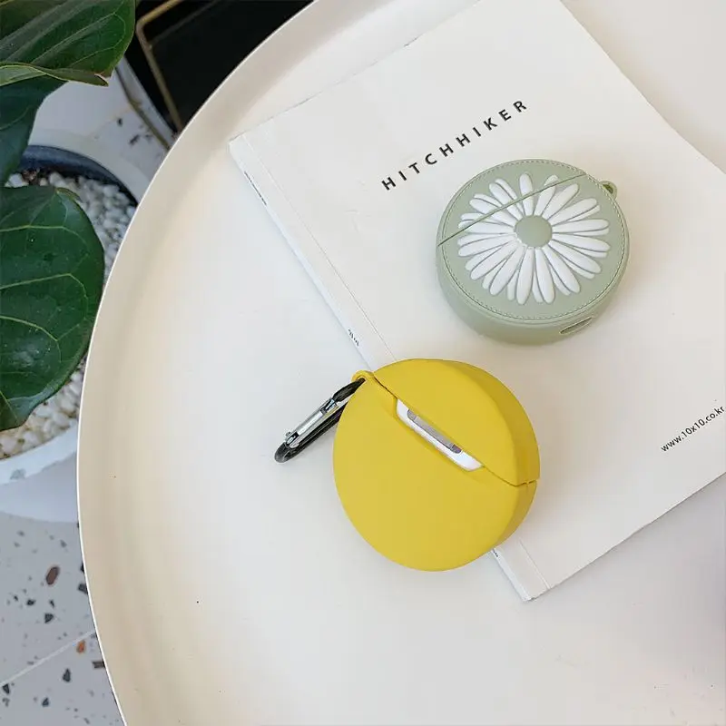 Beautiful Daisy Pattern Protective Case Silicone Cover for Airpods 1/2 Accessory for smart watch