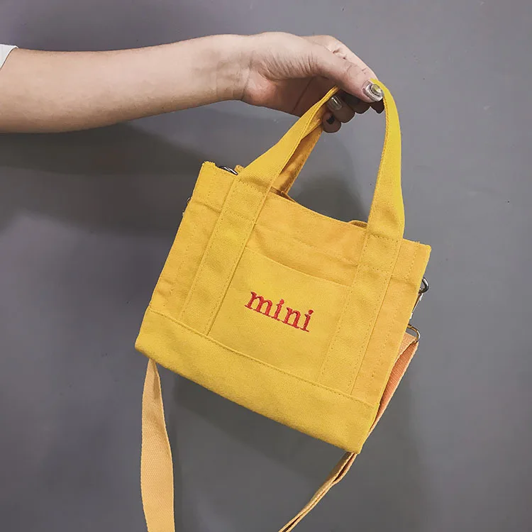 

2019 Fresh Canvas Handbag Bag Lettered Multi-functional Single-shoulder Crossbody Bag Artistic WOMEN'S Bag
