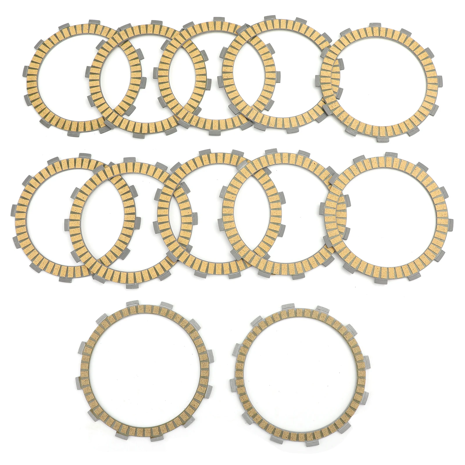 Ninja Kits 12pcs Motorcycle Friction Clutch Disc Plates For