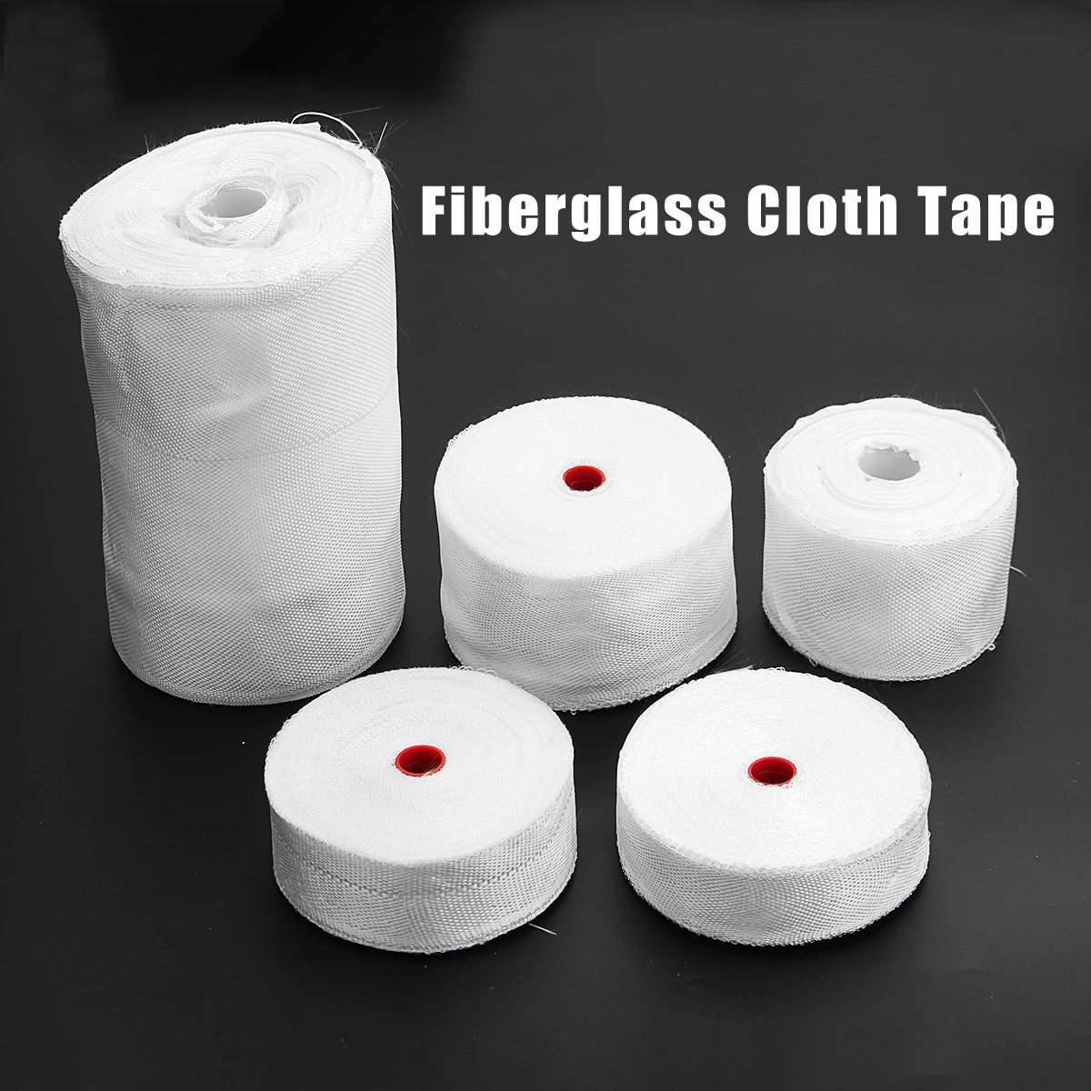

1 Roll White Fiberglass Cloth Tape High-strength Glass Fiber Fibrous Belt Resistant High Temperature Six Size
