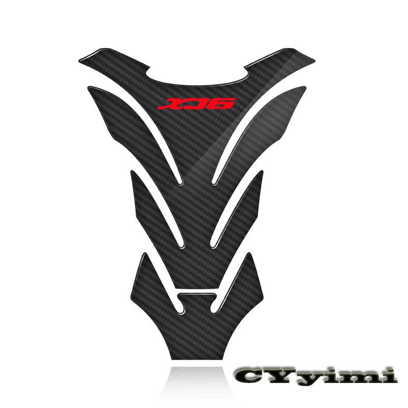 3D Carbon Fiber Motorcycle Fuel Tank Pad Cover Protector Decal Stickers For Yamaha XJ6 DIVERSION