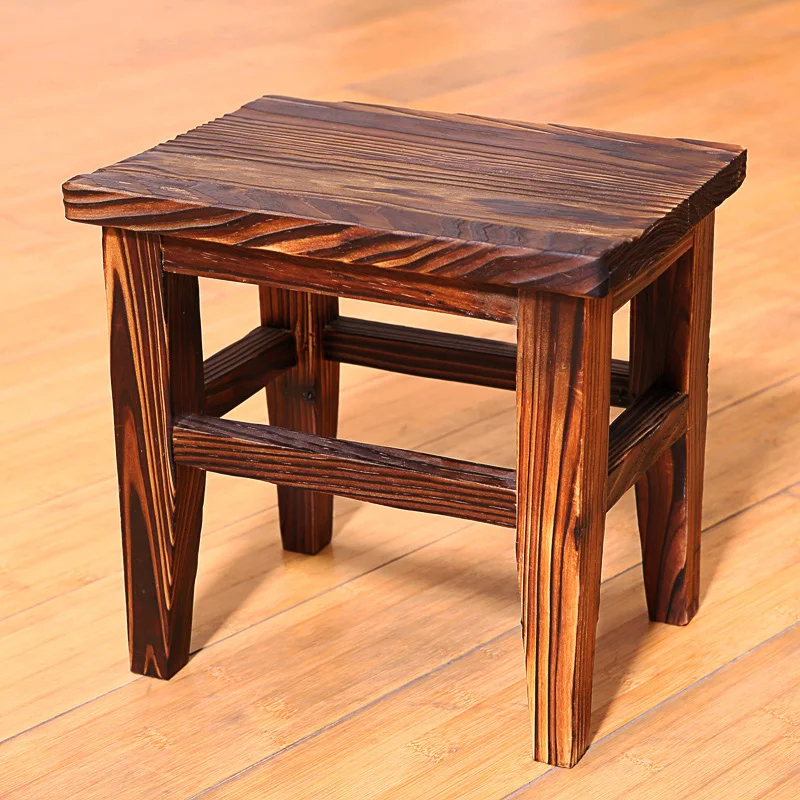 

Thickened Household Retro Xiao Mu Stool Square Stool for Adults and Children Small Stool Wooden Stool Living Room Shoes Stool