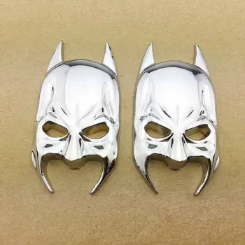 

2x Metal Chrome Batman Mask Logo Badge Car Rear Trunk Emblems Decal Sticker