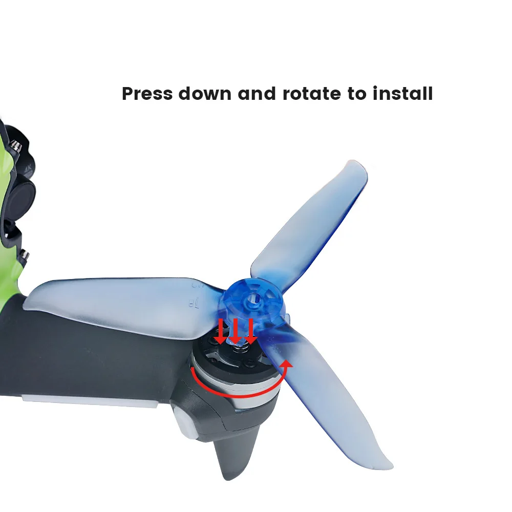 Hélices de Drone DJI Mini 3 Pro - Lot de 2 Paires (Rouge/Vert)
