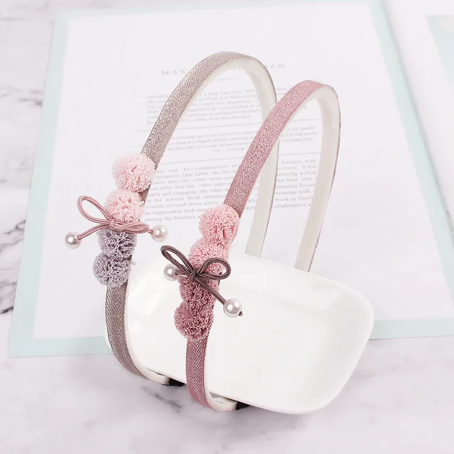 1Pcs Imitation Gauze Bowtie Hairband Cute Kids Cartoon Girls Hair Hoop Headband Headwear Lace Hair Accessories Kid Gifts 1 pc random F