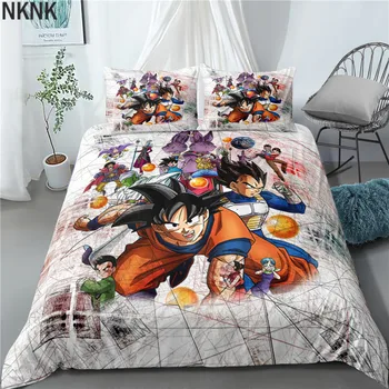 

Dragon Ball Z 3D Printed Bedding Set Duvet Cover Pillowcases Comforter Bedding Sets Bedclothes Bed Linen (NO Sheet)