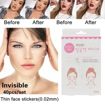 

40Pcs/Set V-Shape Face Label Lift Up Fast Chin Adhesive Tape Makeup Face Lift Tools Facial Slimming Sticker Face Mask Wholesale