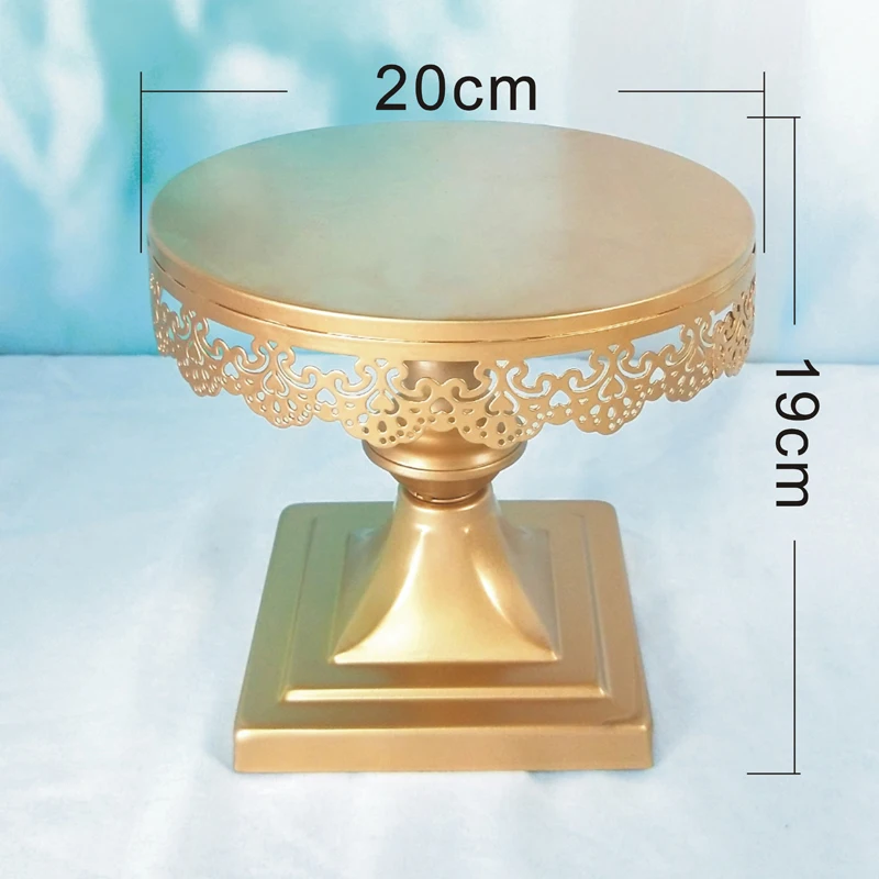 Подставка для торта в европейском стиле свадебный реквизит трехслойная стойка для закуски металлические тарелки для торта многослойная железная полка - Цвет: 20 cm