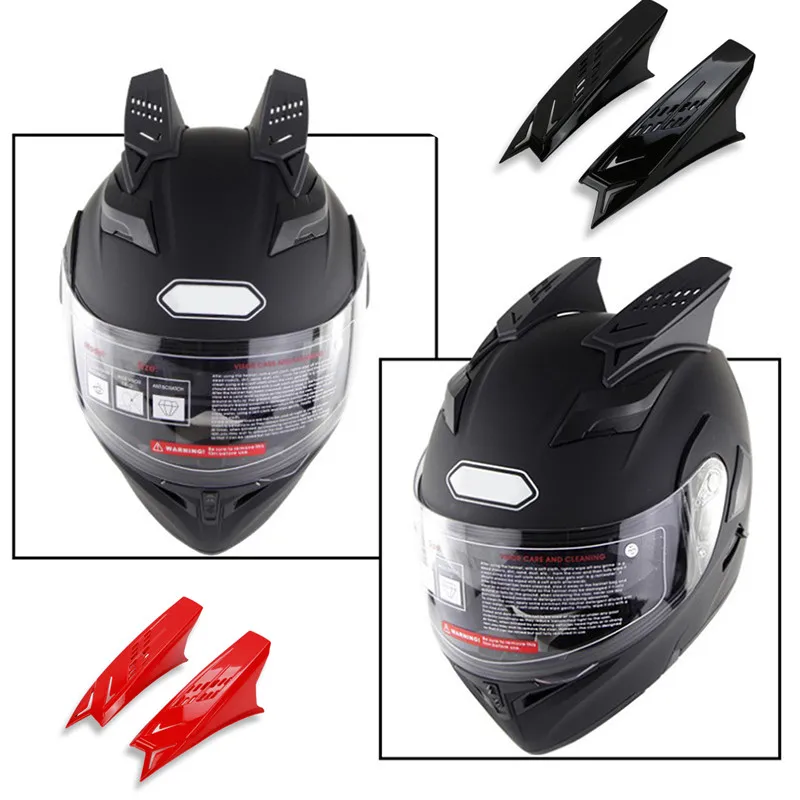 

New 1pair Helmet Horns Motocross Modification Accessories Motorcycle Punk Style Decor Helmet Ears Horns Car Accessorie Styling