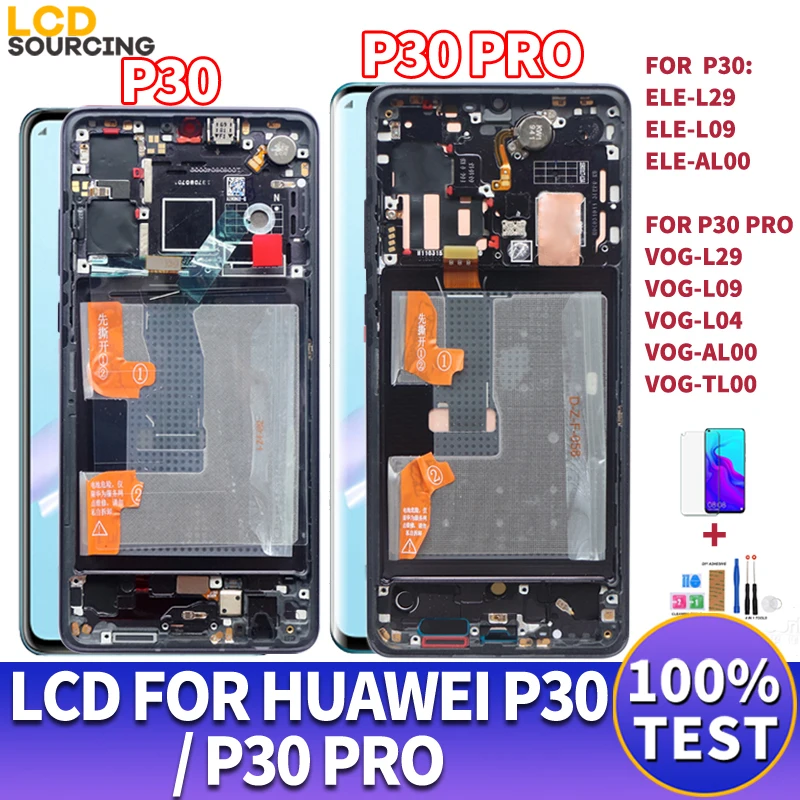 OLED экран с ЖК-дисплеем для Huawei P30 ЖК-дисплей ELE-L29 AL00 сенсорный дигитайзер сборки pro