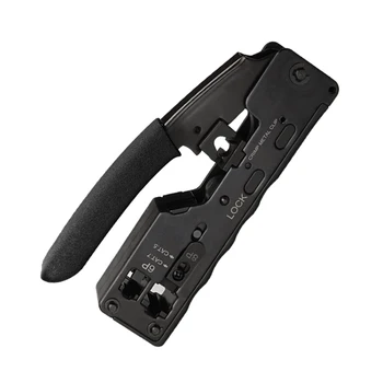 

Network Crimper Crimping Pliers Cable Tools Fit RJ45 RJ11 RJ12 Cat7 Metal tail clip Cat6 Cat5e Modular Plugs multi-function