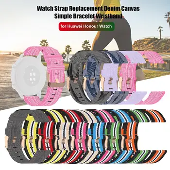 

2020 New 22mm Watch Strap Replacement Denim Canvas Simple Bracelet Wristband For Huawei Honour Magic Watch2