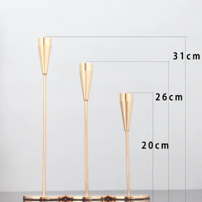 Metal Pillar Candle Holders Exquisite Candlestick Christmas Halloween Wedding Party Candle Stand Home Decoration