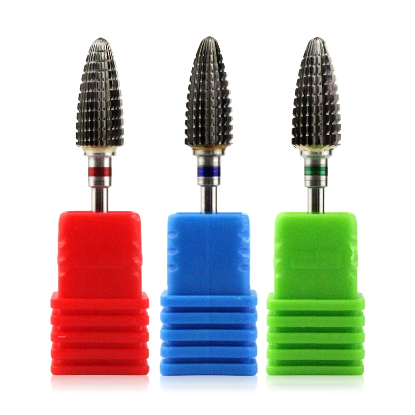 

1Pcs Tungsten Steel Electric Nail Drill Bit Accessories Bullet Corn Shape UV Gel Polish Remove File Manicure Pedicure Tools