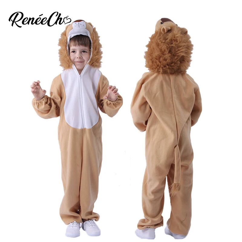 

Reneecho Halloween costume for kids Child Lion Costume kids costumes Fancy Wizard of Oz Movie Role Jumpsuits
