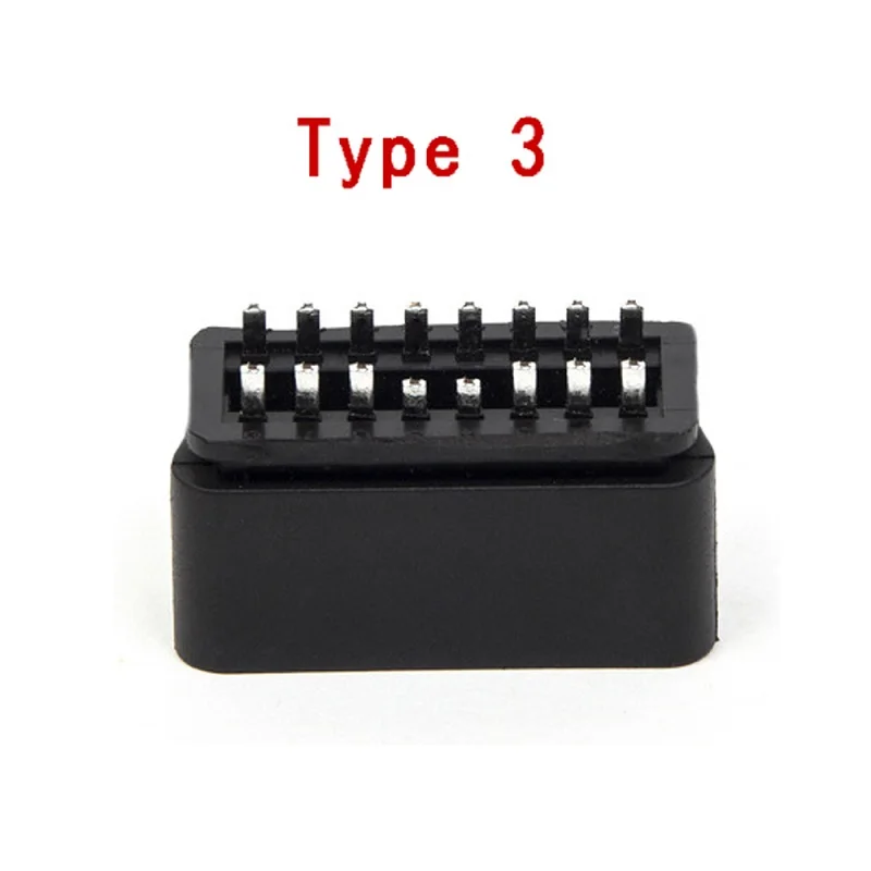 6 типов 16 PIN OBD2 Мужской автомобиль/Грузовики разъем OBDII J1962 разъем проводка для диагностического инструмента DIY оболочки - Цвет: Type3