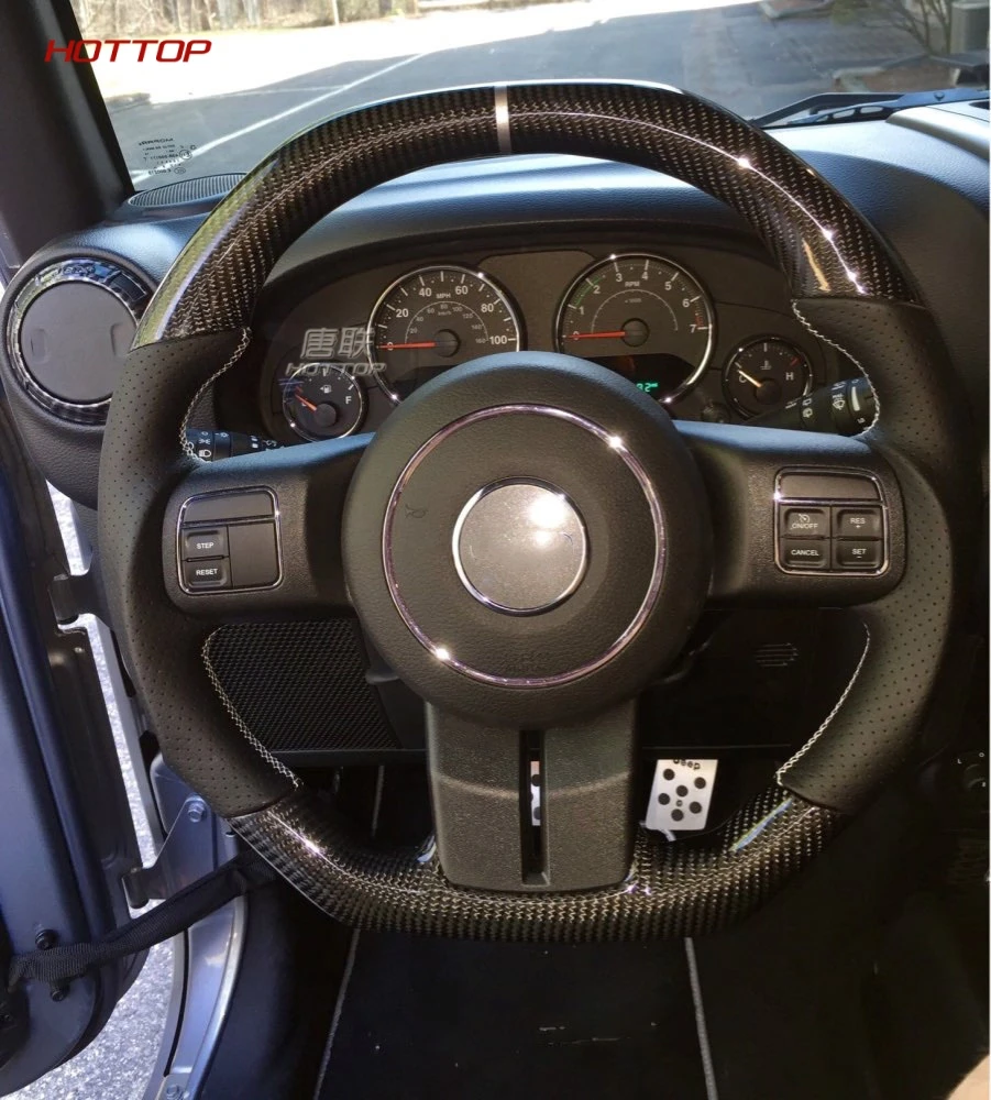 Автомобильный руль из углеродного волокна для Jeep Wrangler, универсальные Сменные автомобильные аксессуары
