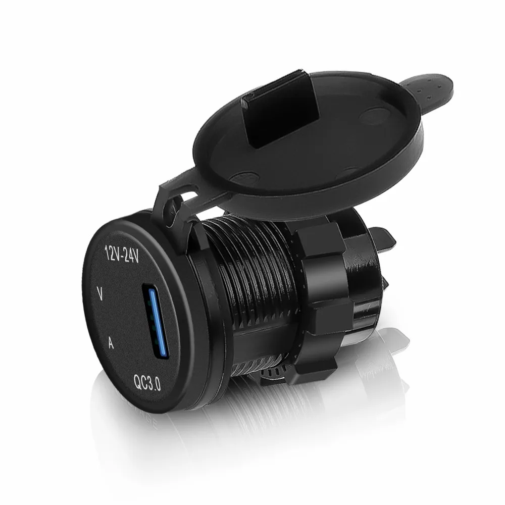 Hot Universal 5V/3A QC 3.0 USB Car Charging Cigarette Lighter Socket Adapter Charger Voltmeter Ammeter For Mobile Phone | Мобильные