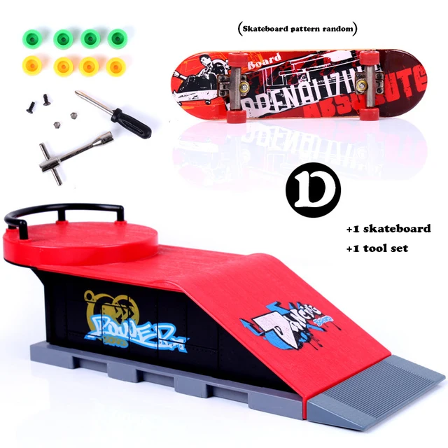 Finger Skateboards Skate Park Ramp Parts for Tech Practice Deck Children Gift Set Fingerboard Toys Sport Game for Kids Children 4