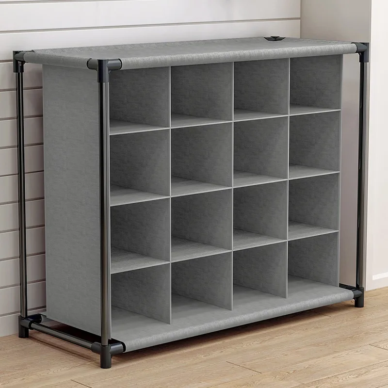 Non-woven Fabric Shoe Rack Organizer 4 Layer Shoe Cupboard Storage Holder Shelf Cabinet Stainless in Home Furniture Living Room