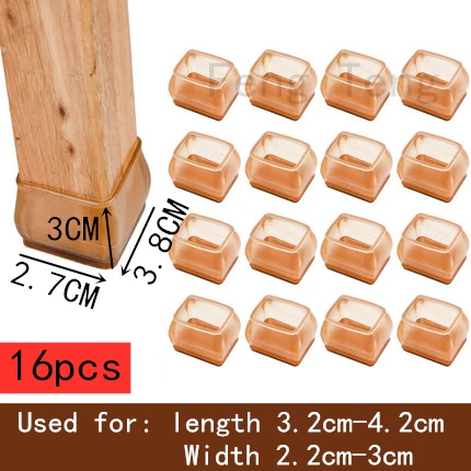 16pcs New Anti-slip Silicone Floor Protectors Chair Leg Caps Feet Pads Legs for furniture plugs chair feet protector Cover home C