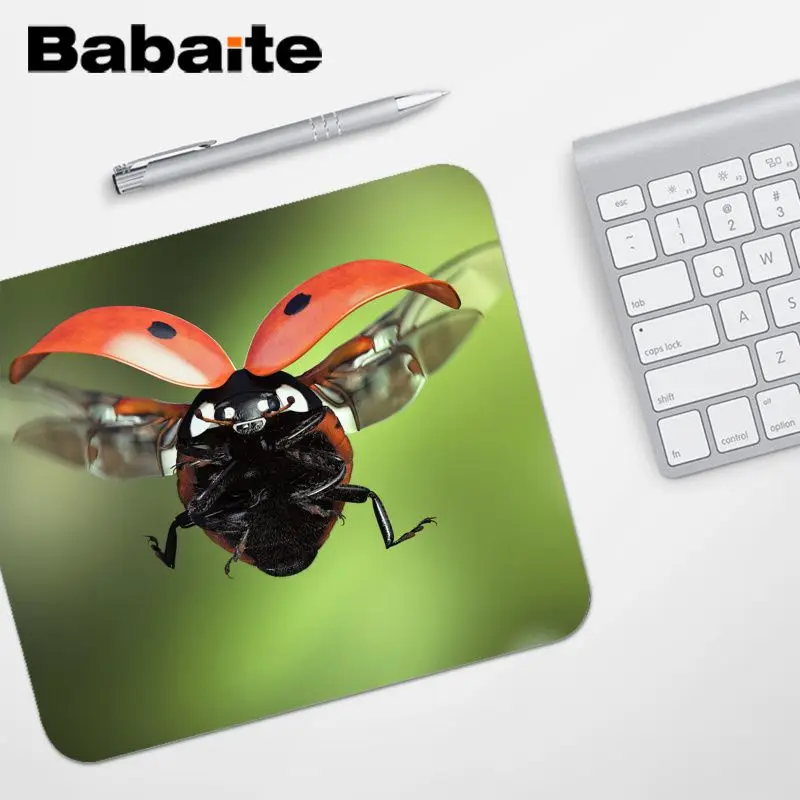 Babaite, высокое качество, насекомые, божья коровка, сделай сам, дизайн, игровой коврик для мыши, гладкий коврик для письма, настольные компьютеры, мат, игровой коврик для мыши, игровой коврик для мыши - Цвет: No Lock Edge25x29cm