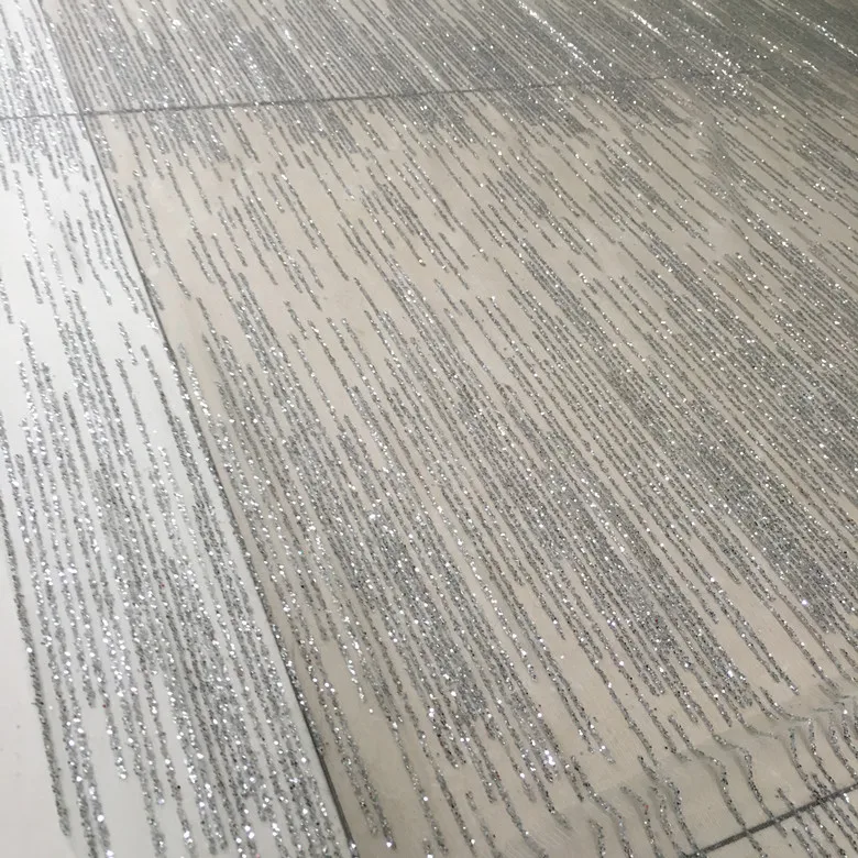 Tessuto Per Abito Abbronzante In Pizzo Garza A Rete Glitter Argento Dorato Patch Abbronzante Tessuto Per Doccia Meteor Con Paillettes