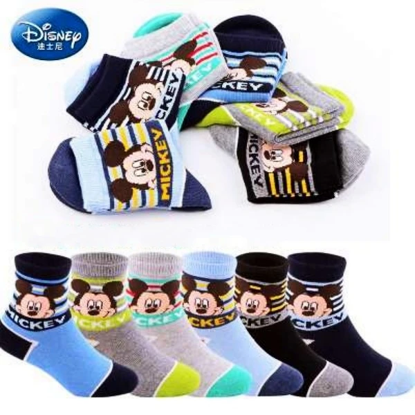 Mickey3 Новые Детские Носки с рисунком Минни и Микки Мауса, размер 14-22 см, хлопок, детские короткие носки для мальчиков и девочек, Лидер продаж - Цвет: Mickey3