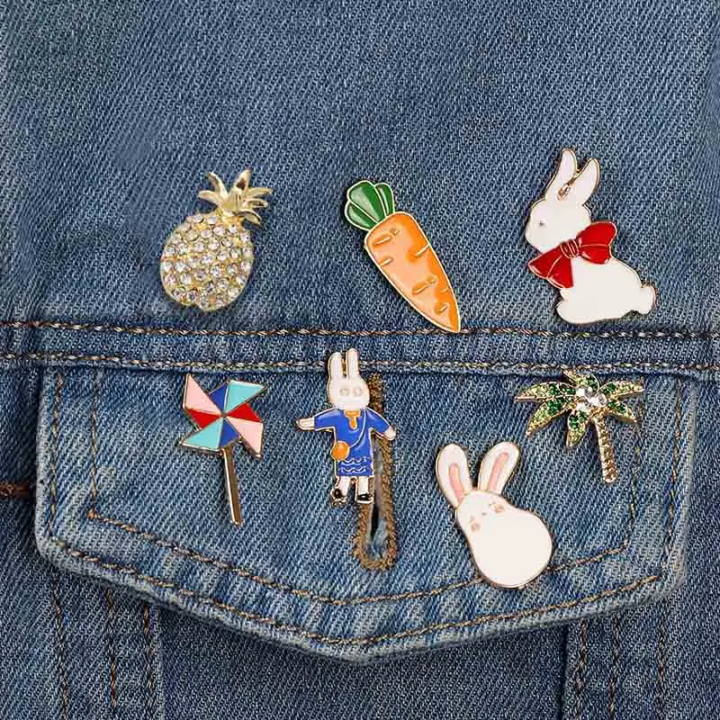 Новые модные булавки для женщин милый мультфильм кокосовое дерево ананас в форме